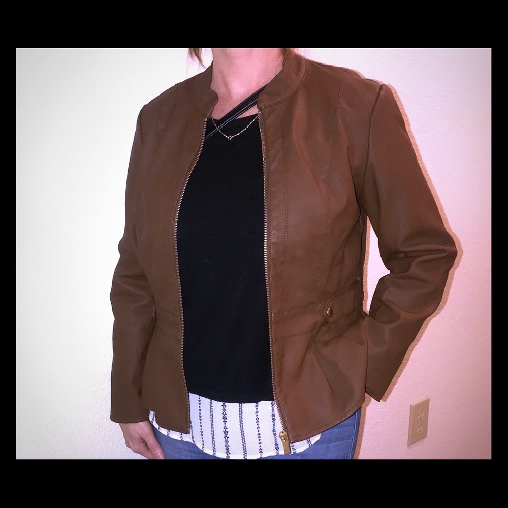 Brown polyurethane jacket, PL